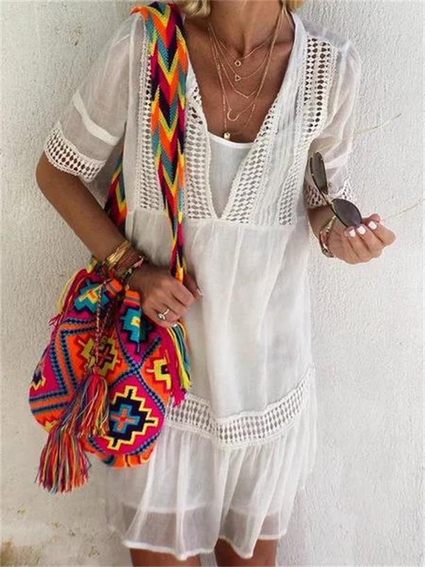 European And American Women's Lace Dress With Two-Piece Suspenders