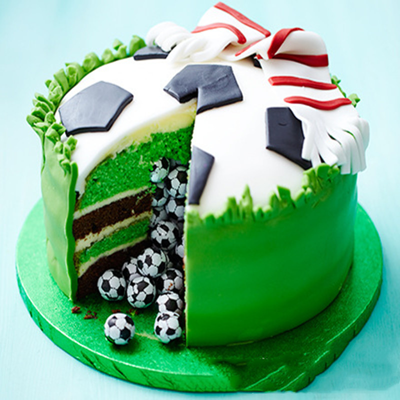 Title 1, 4pcs Football Fondant Decoration Printing Biscu...