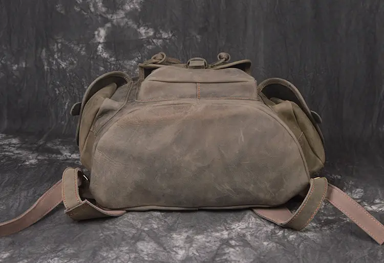 Backpack Crazy Horse Leather Outdoor Travel Men's Backpack