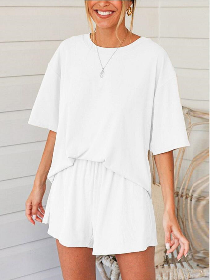 Loose Plus Size Casual Shorts Two-piece Suit