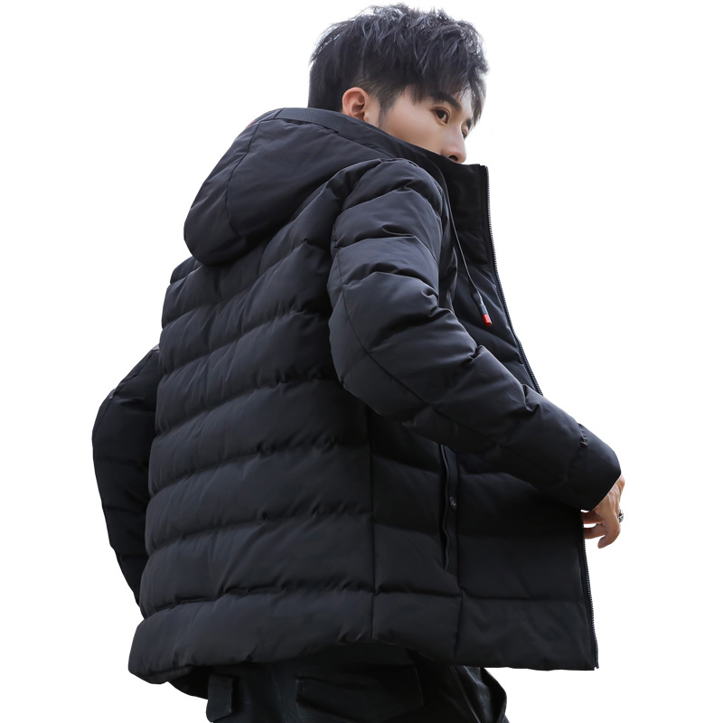 Down Padded Jacket Trend Men's Short Winter Warm Cotton Hooded Youth Winter Jacket