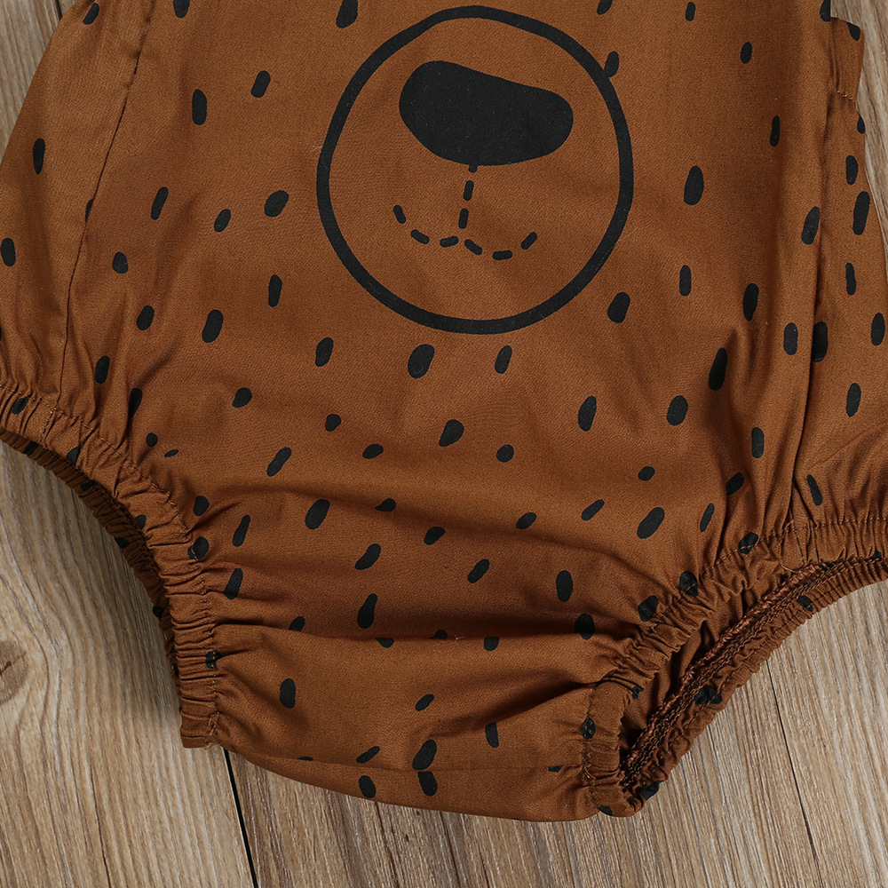 Dog Print Strap Triangle Short Climb Two-piece Set