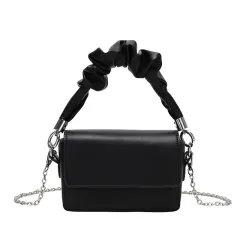 All-Match Crossbody Chain Bag Mini One Shoulder Small Square Bag - Black - View 1