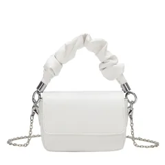 All-Match Crossbody Chain Bag Mini One Shoulder Small Square Bag - White - View 1