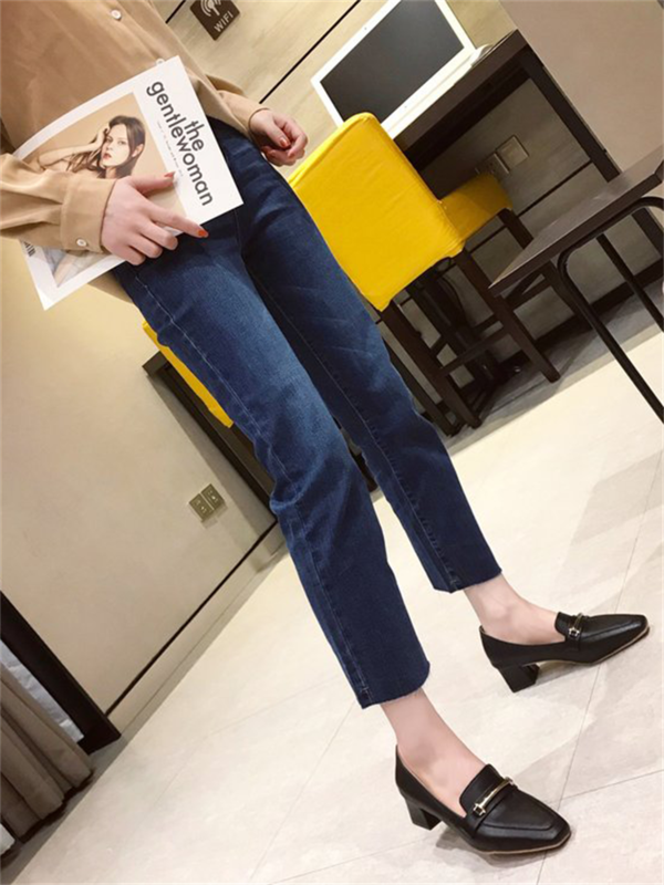 British Style Small Leather Shoes Spring High Heels