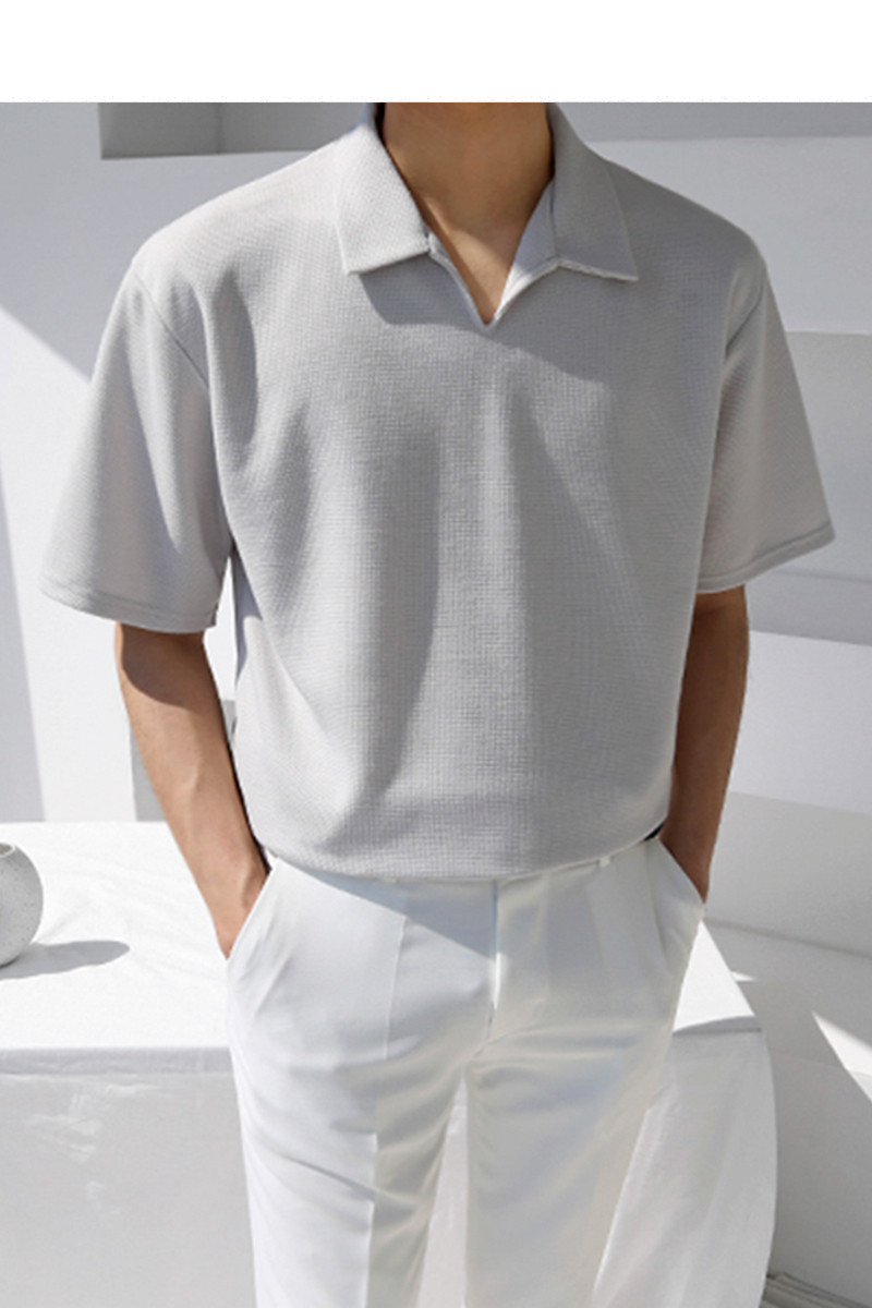 Men's Short-Sleeved Tide Brand Trendy Loose Cotton Top