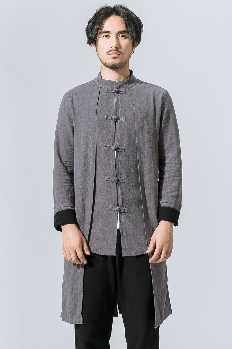 Windbreaker Men's Mid-Length Spring and Fall Coat