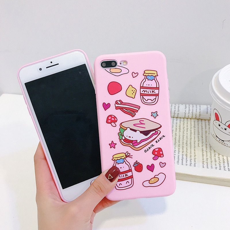Cartoon Pink Small Fresh Strawberry Mobile Phone Case - Image 4