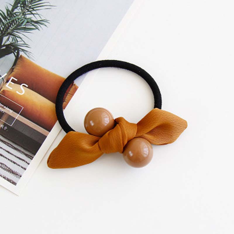 Title 6, Fabric Bowknot Bunny Ears Candy Color Round Bea...