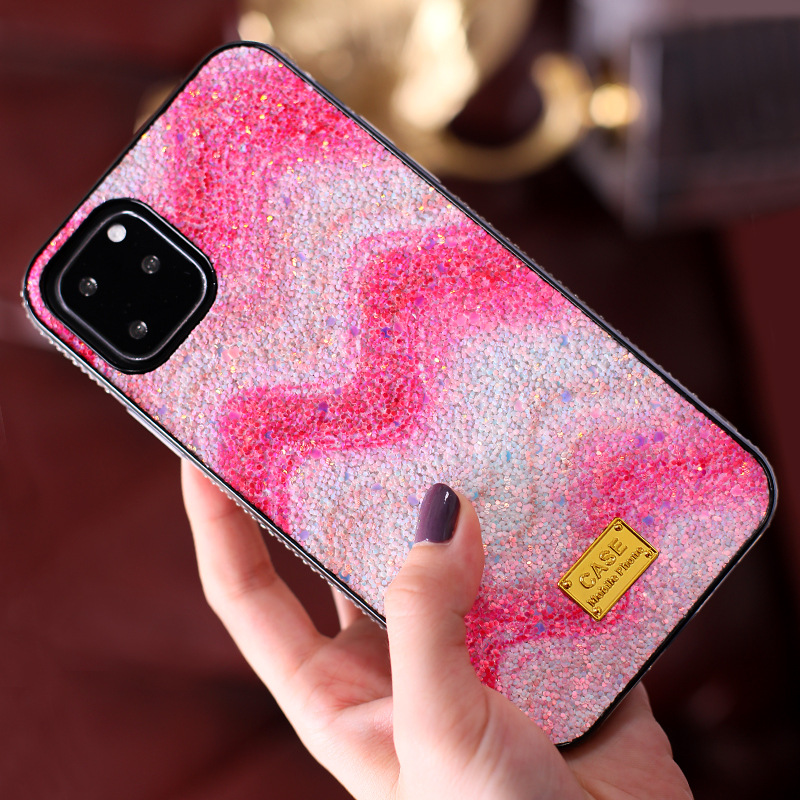 Compatible with Apple , Diamond-Studded Mobile Phone Case Skinning Creativity