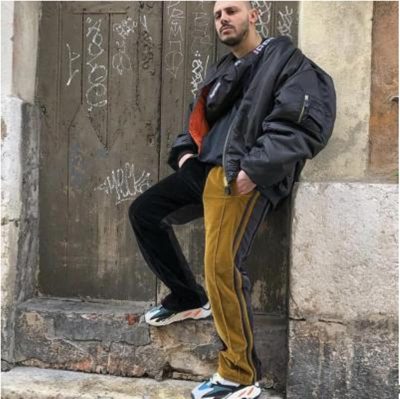 Title 3, Pantaloni Sportivi Velour Uomo Donna Hip Hop Fa...