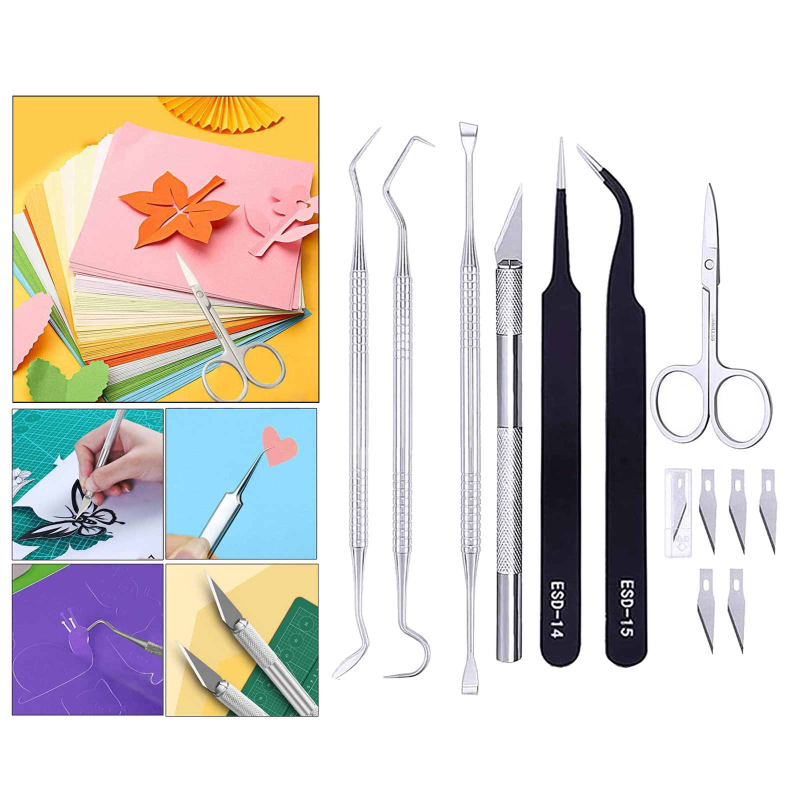 Paper-Cut Crafts Set Carving (7PCS)