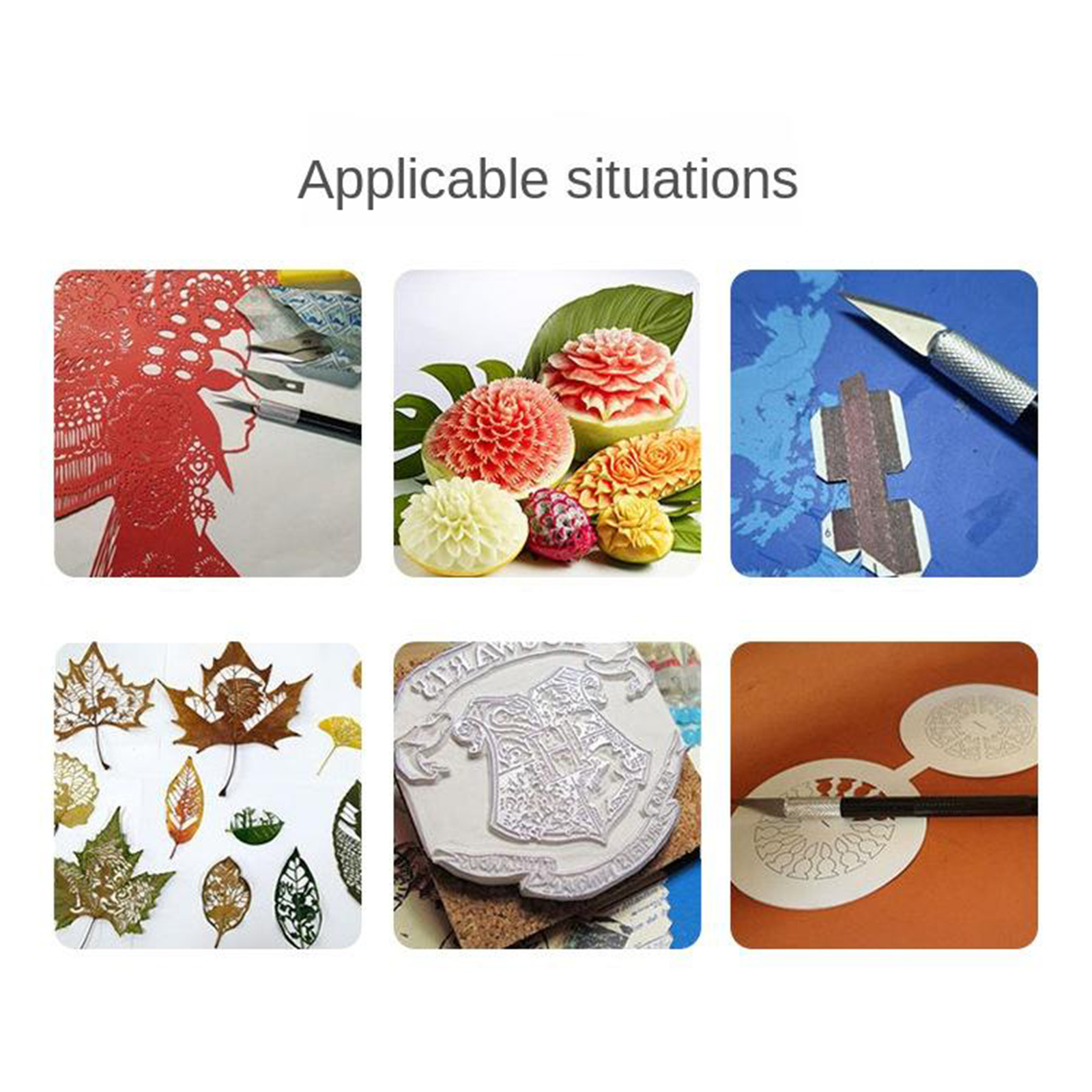 Paper-Cut Crafts Set Carving (7PCS)