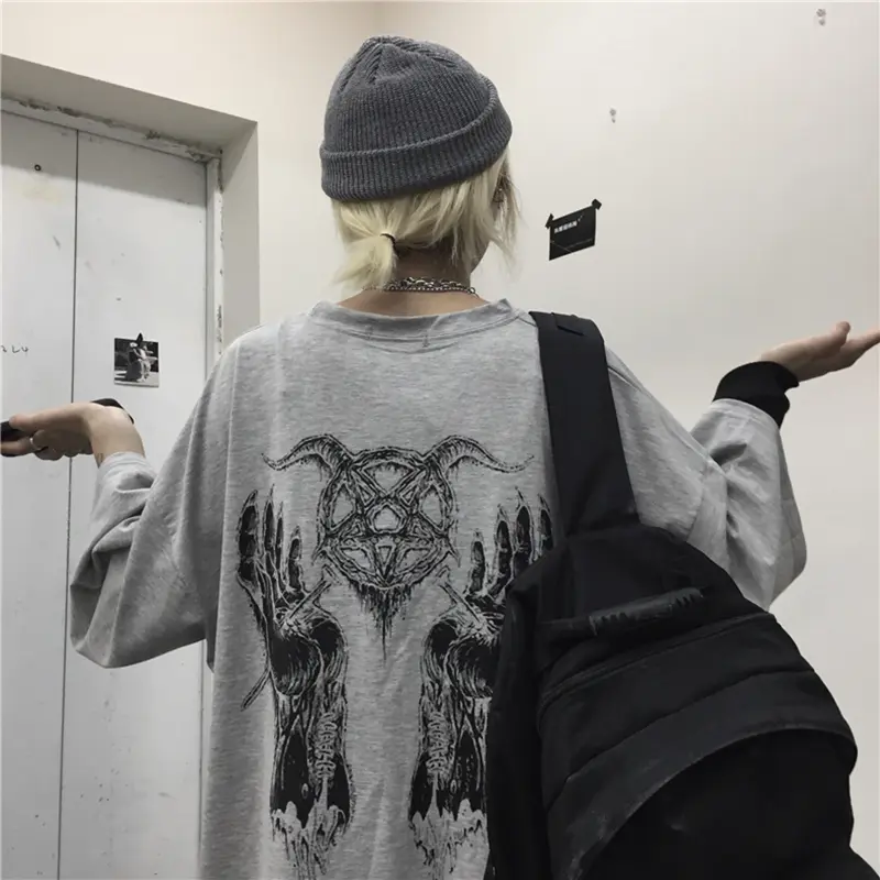 Harajuku Street Funeral Print Short Sleeve T-Shirt