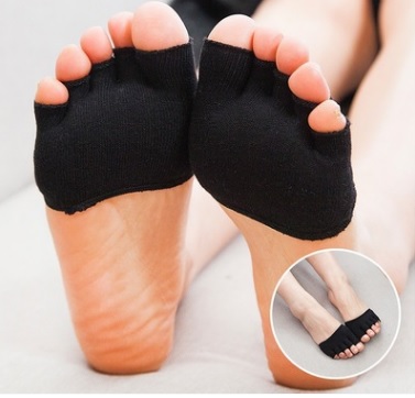 Forefoot Half Invisible Open Toe Five-finger Socks