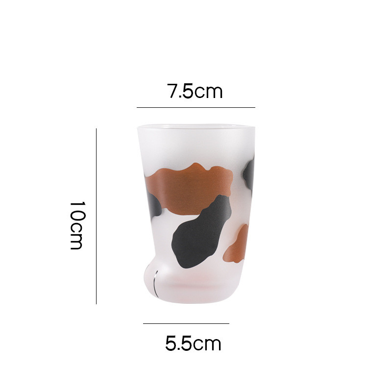 Cute Cartoon Cat Feet Glass Water Cup