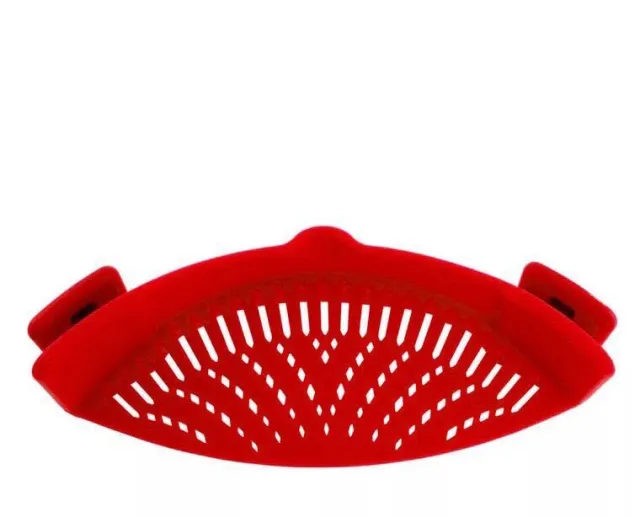 Silicone Draining Basket Blocking Pot Side Water Filter Kitchen Supplies Silicone Draining Device Pot Side Draining Block High Temperature Resistan... Red - Shop at LoveMi