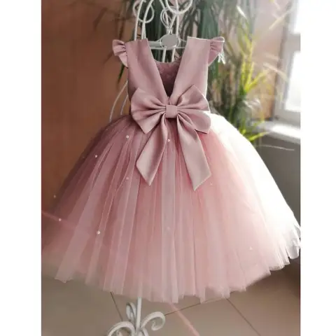 Birthday Flower Girl Princess Dress Long