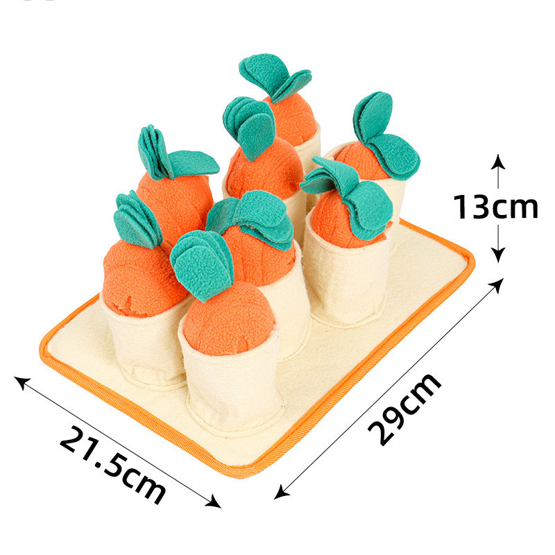 Pull Radish Game Puzzle Dog Toy Slow Food Leakage Training Play Sniffing Pet Toy Supplies