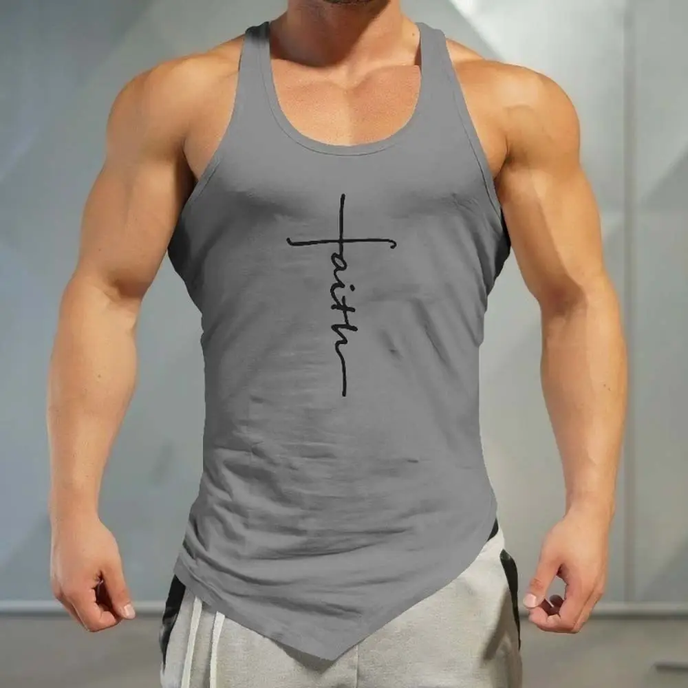 Men's and Women's Same Sleeveless Vest Printed Vest T-shirt