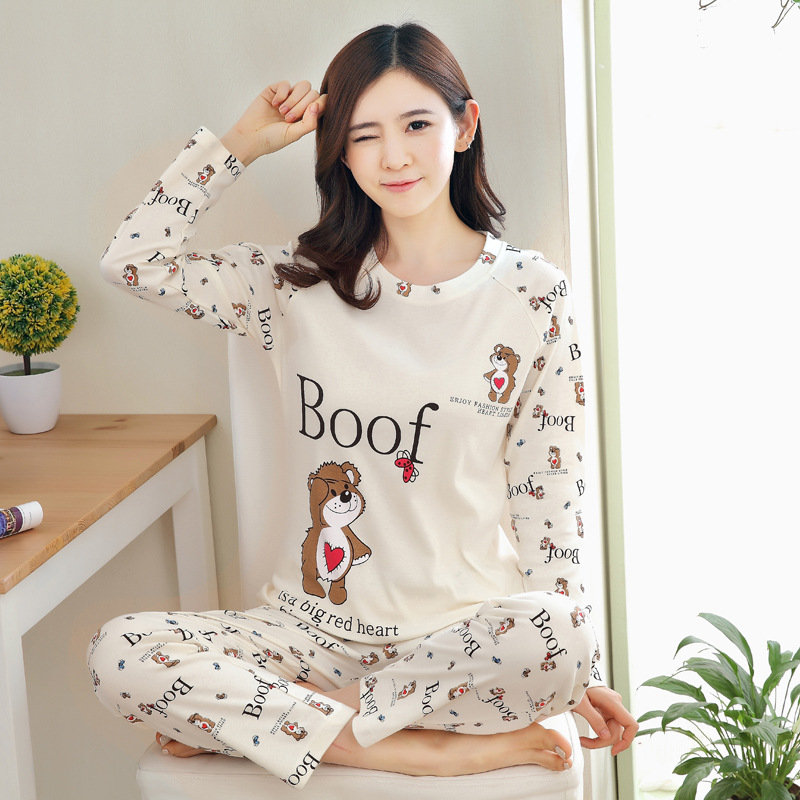 Title 4, Cartoon Long Sleeve Pajamas Ladies Trousers Hom...