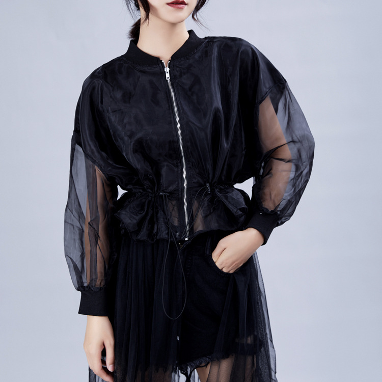 Loose Slim Mesh Bat Sleeve Dress