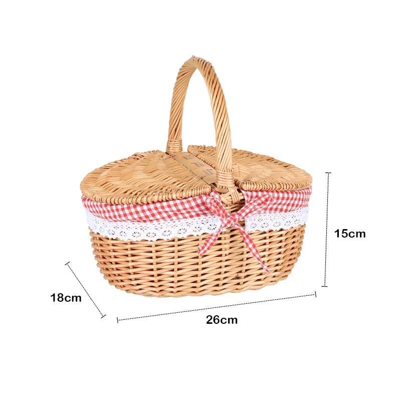 Title 1, Wicker Rattan Woven Shopping Basket Gift Basket