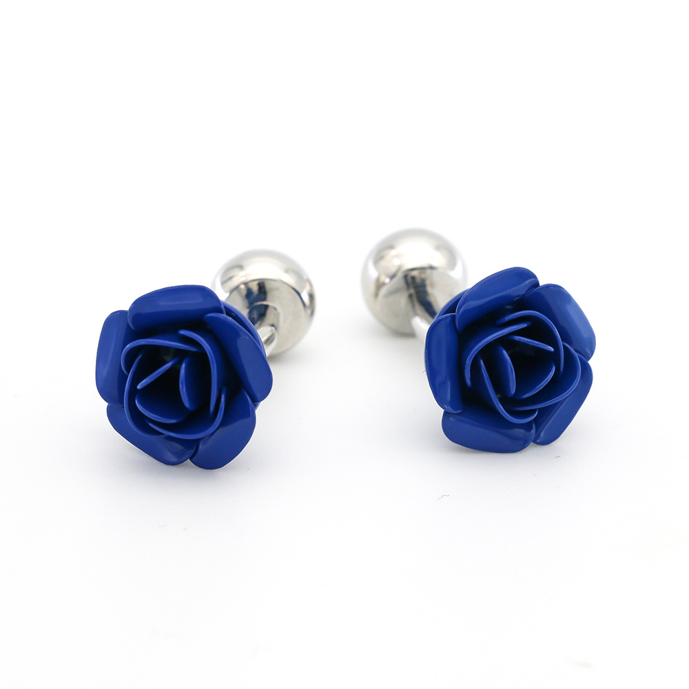 Rose Flower Cufflinks, picture 3 of 4