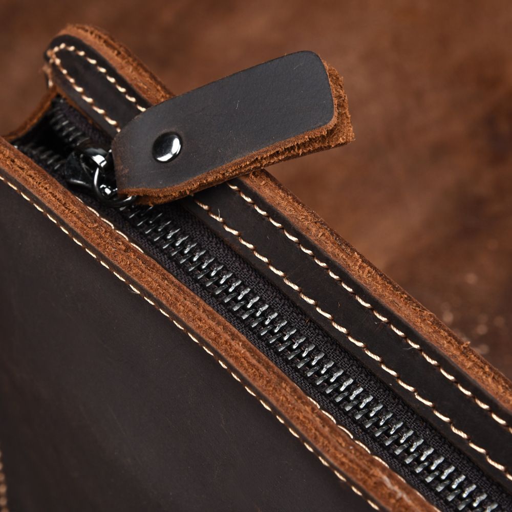 New Retro First Layer Cowhide Single Shoulder Messenger Bag — view 4