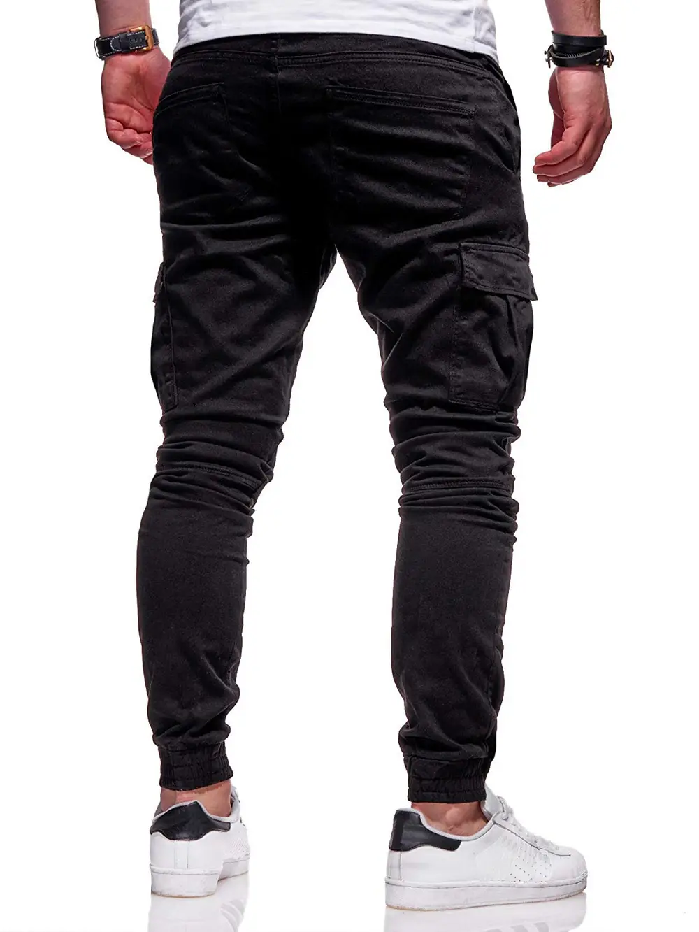 Fashion Trend Solid Color Tethered Men's Sports Overalls