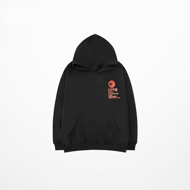 Title 3, Letter Graffiti Oversize Hooded Sweater Men