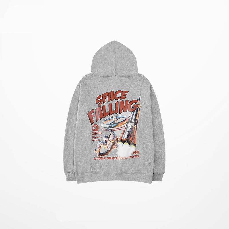 Title 4, Letter Graffiti Oversize Hooded Sweater Men