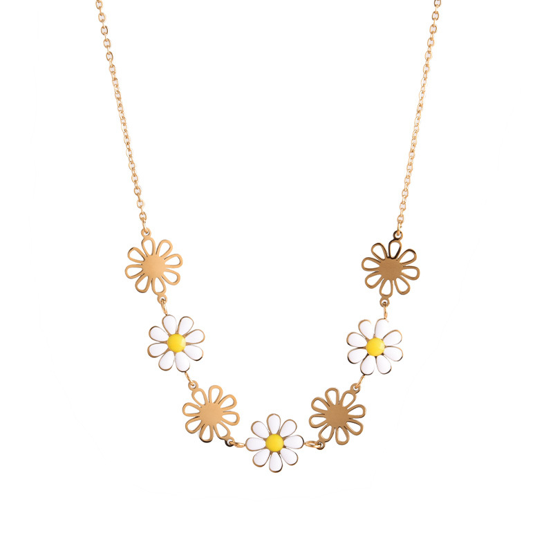 Flower Temperament Simple Short Clavicle Chain