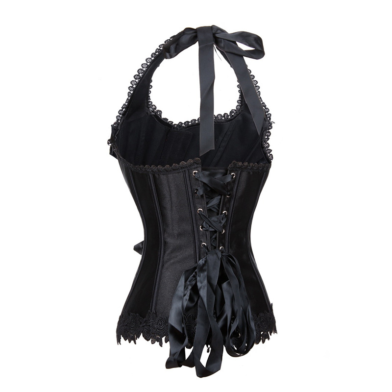 Title 3, Halter Jacquard Lace Bow Shaper Court Corset