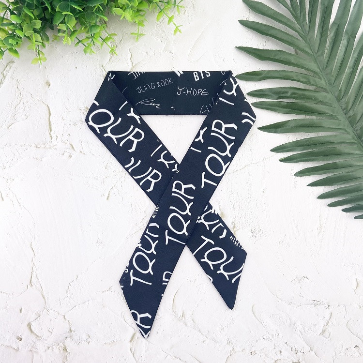 Ladies Tie Bag Handle Silk Variety Small Silk Scarf Decoration Scarf