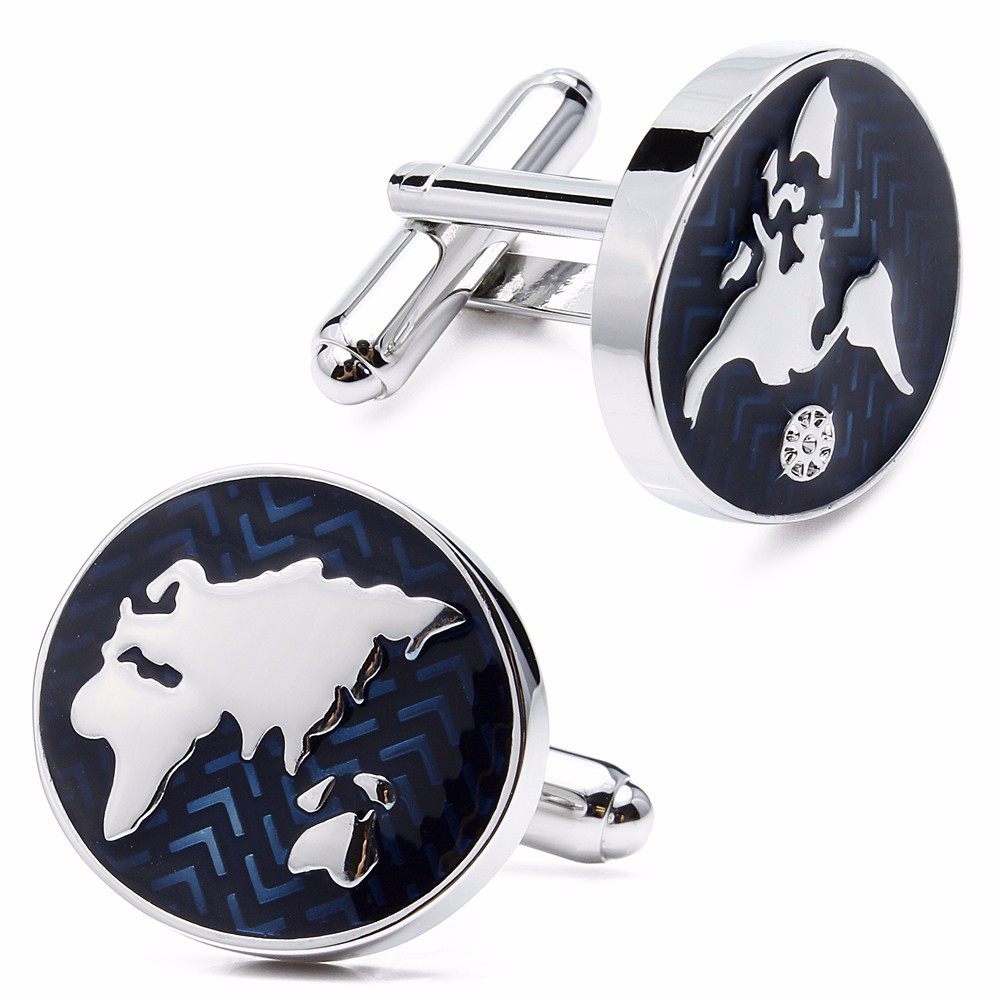 Vintage Cufflinks Men's French Cufflinks High Quality (Blue)