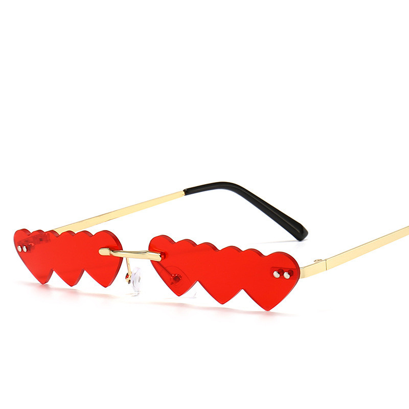 Women’s Trimmed Sunglasses With Metal Rimless Sunglasses