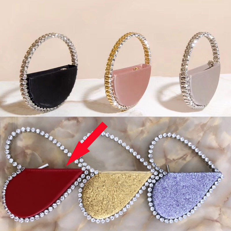 Title 2, Diamond studded dinner bag with diamond heart-s...