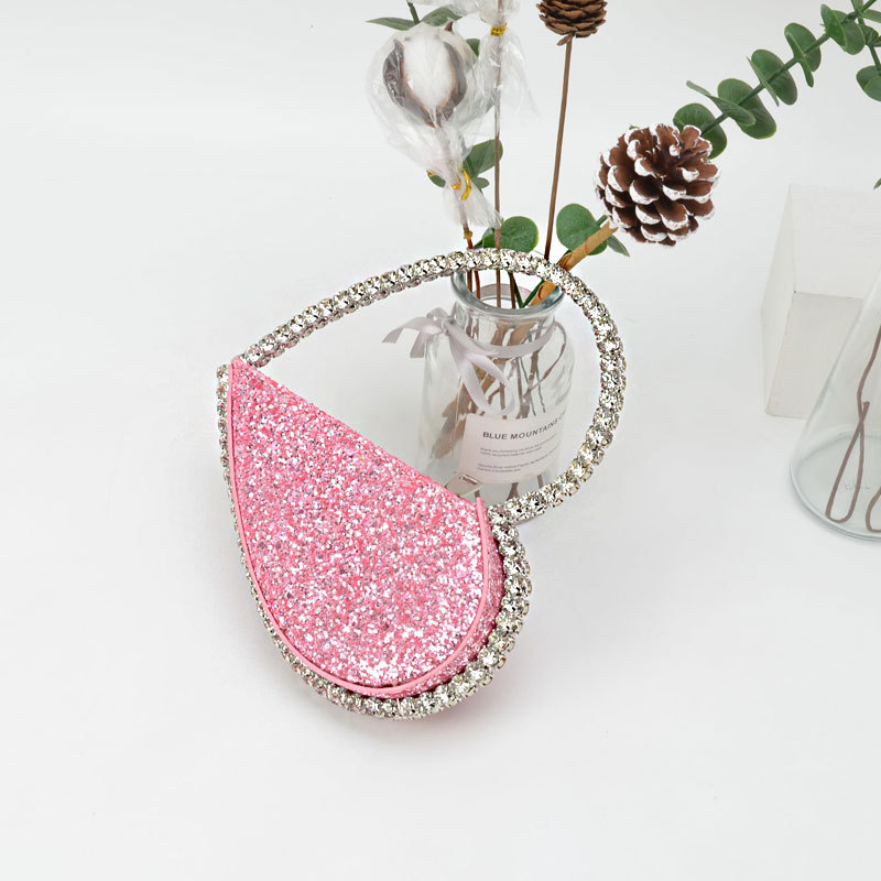 Title 7, Diamond studded dinner bag with diamond heart-s...