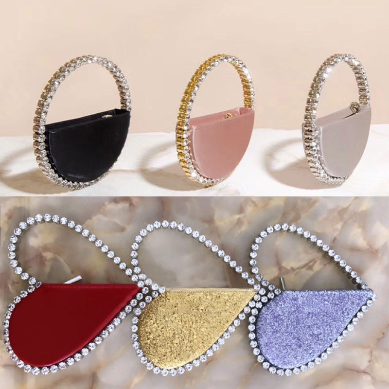 Title 10, Diamond studded dinner bag with diamond heart-s...