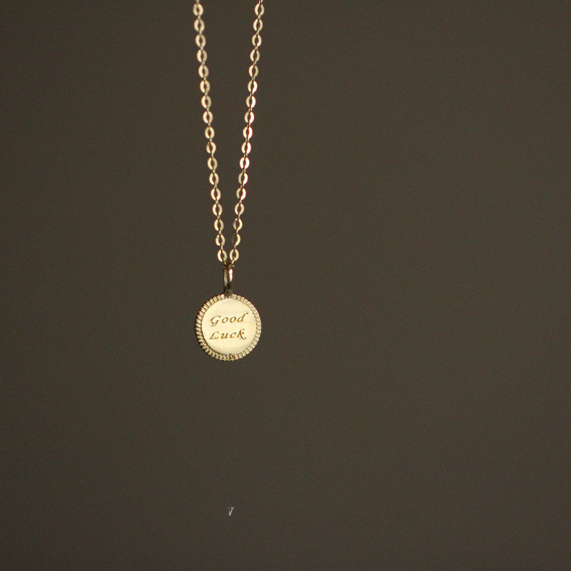 Lucky Goodluck Transfer K Gold Necklace Pendant Pendant