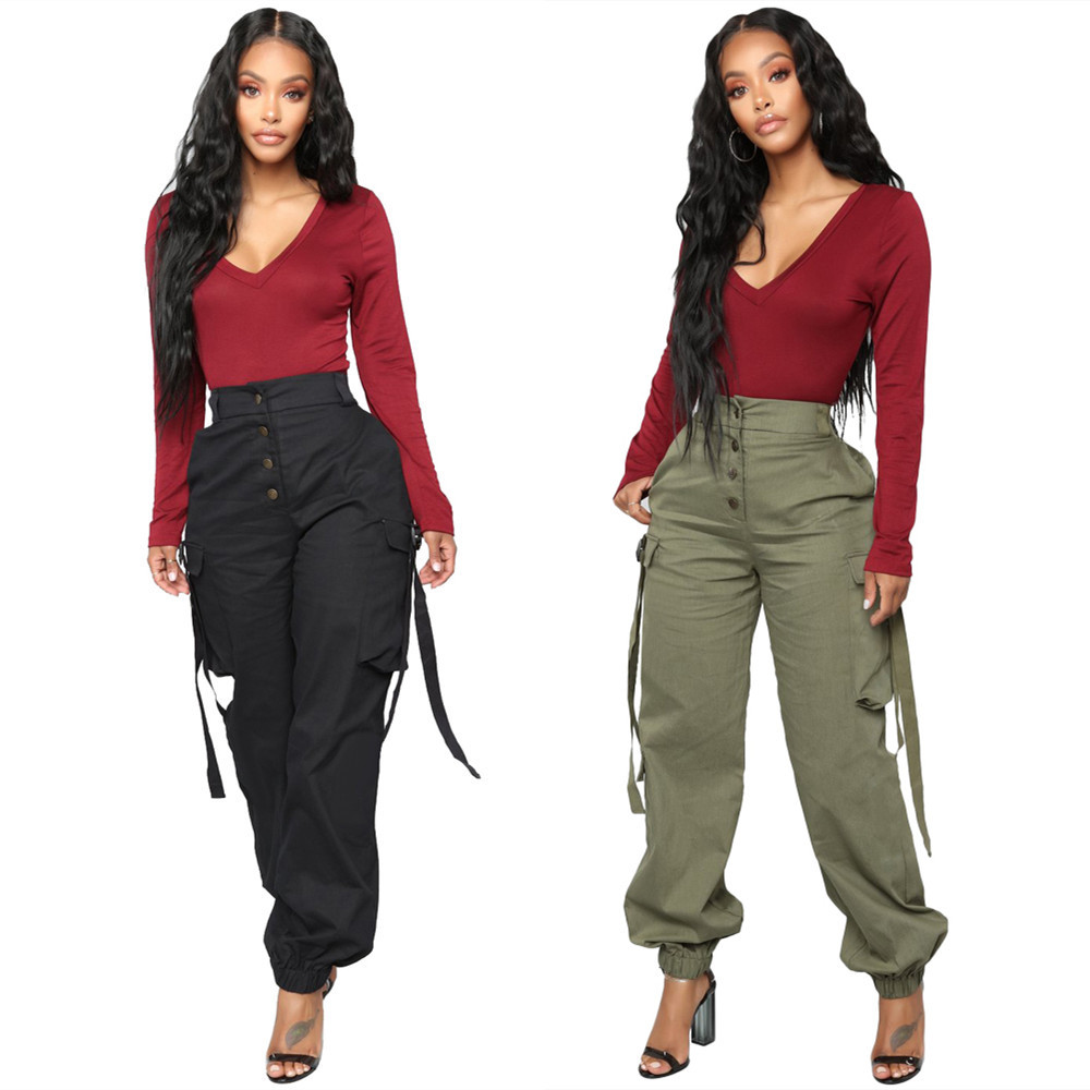 Title 3, Multi-Pocket Fashion Overalls Women