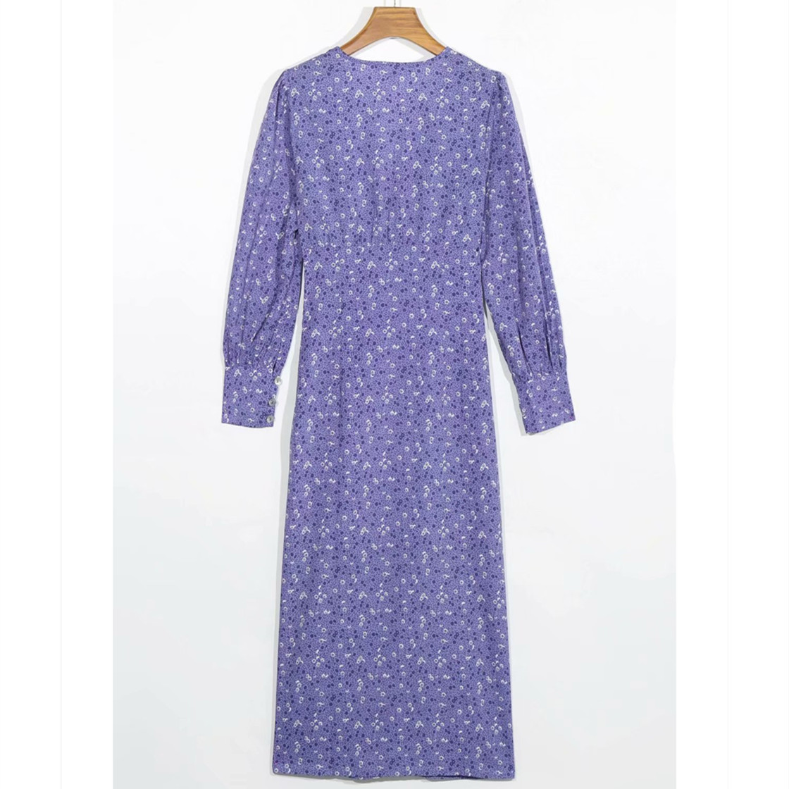 French Fashion High-waisted Slim-breasted Printed Dress