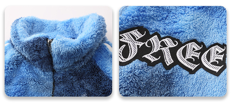 Lamb Wool Coat National Tide Retro Cashew Flower Stand Collar Plush Cotton Jacket