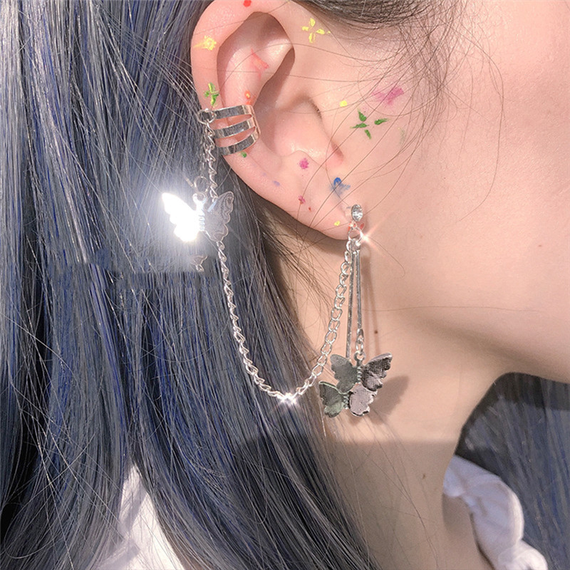 All-match Temperament Cool and Cool Butterfly Earrings