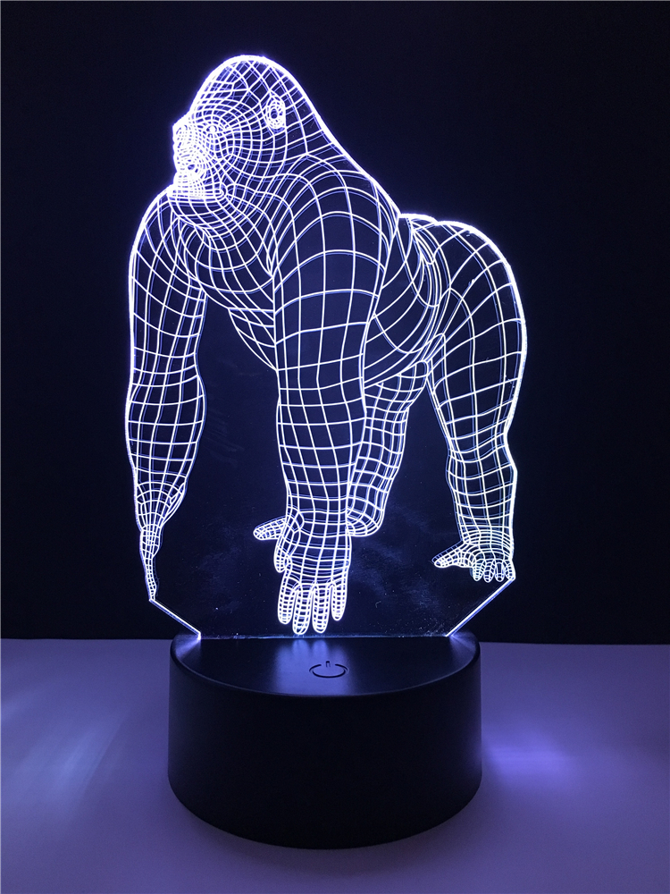 Cross-border 3D Desk Lamp For Orangutan Series
