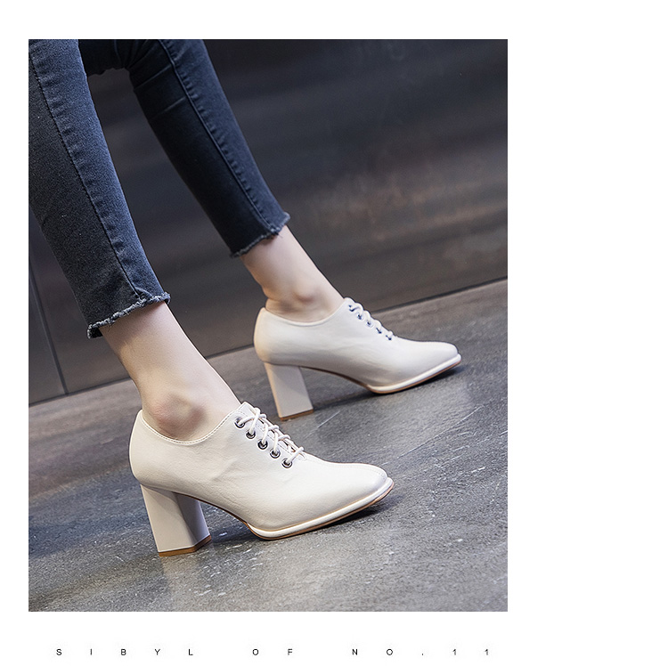 New Spring Spring And Autumn Deep-Mouth Mid-Heel Women's Shoes