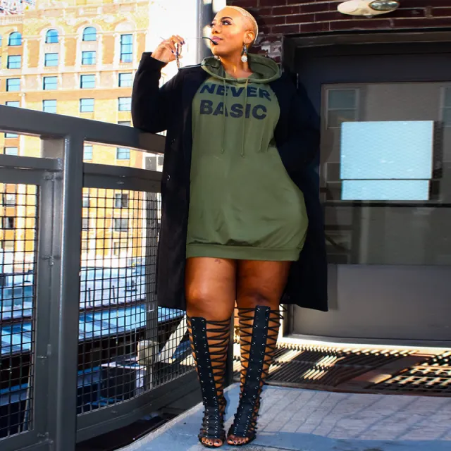 Fat Women Plus Size Hoodies For Female Big Blouse Hooded Top Green - Shop at LoveMi