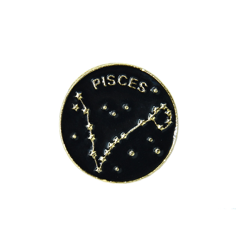 Twelve Constellation Interesting Simple Alloy Brooch