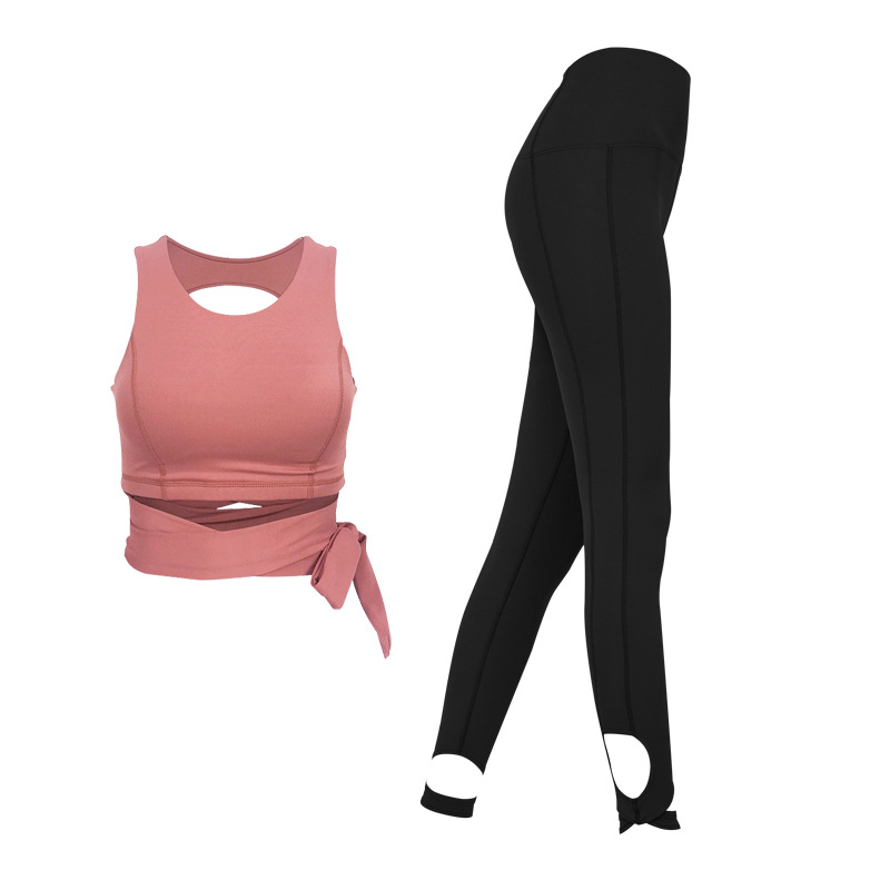 Quick-Drying Two-Piece Running Beautiful Back Shockproof Aerial Yoga Suit Sports Suit